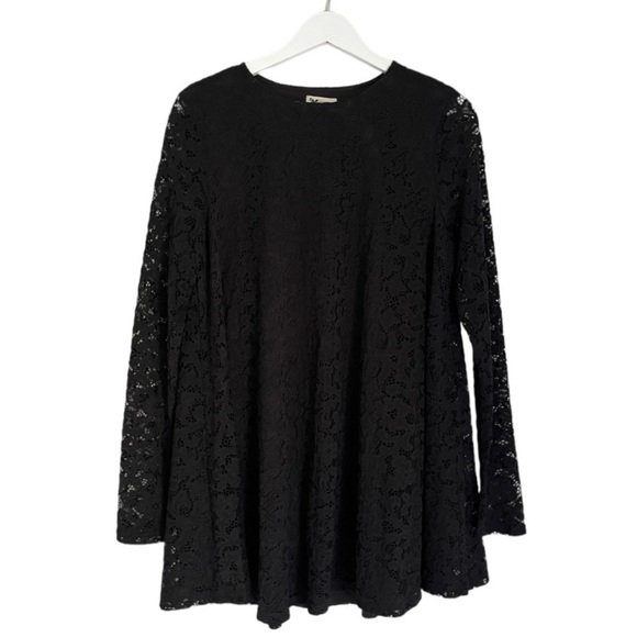NWT Show Me Your MuMu Women’s Lace Tyler Tunic Mini Dress Black Size Small - Picture 4 of 11